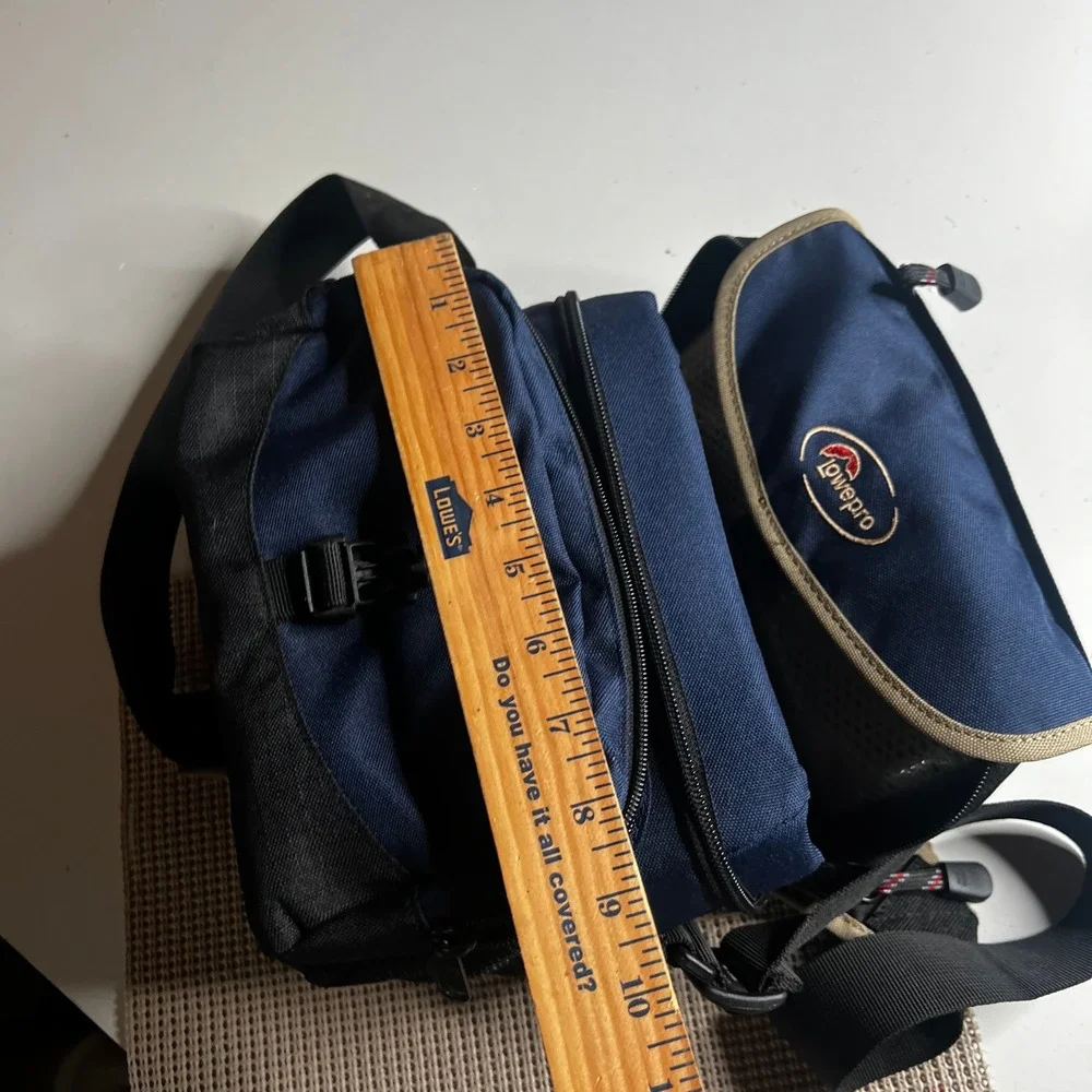 Lowepro Nova 1 Camera Bag Navy Blue Black Padded Shoulder Strap Belt Loops